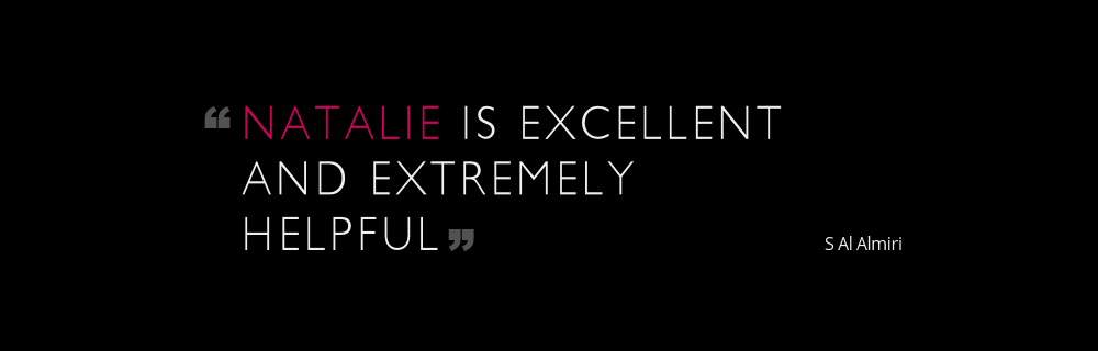 Natalie is excellent and extremely helpful.
