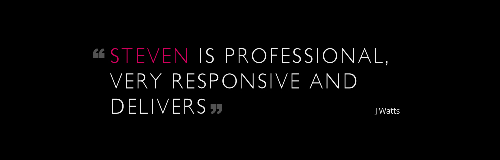 Steven is professional, very responsive and delivers.